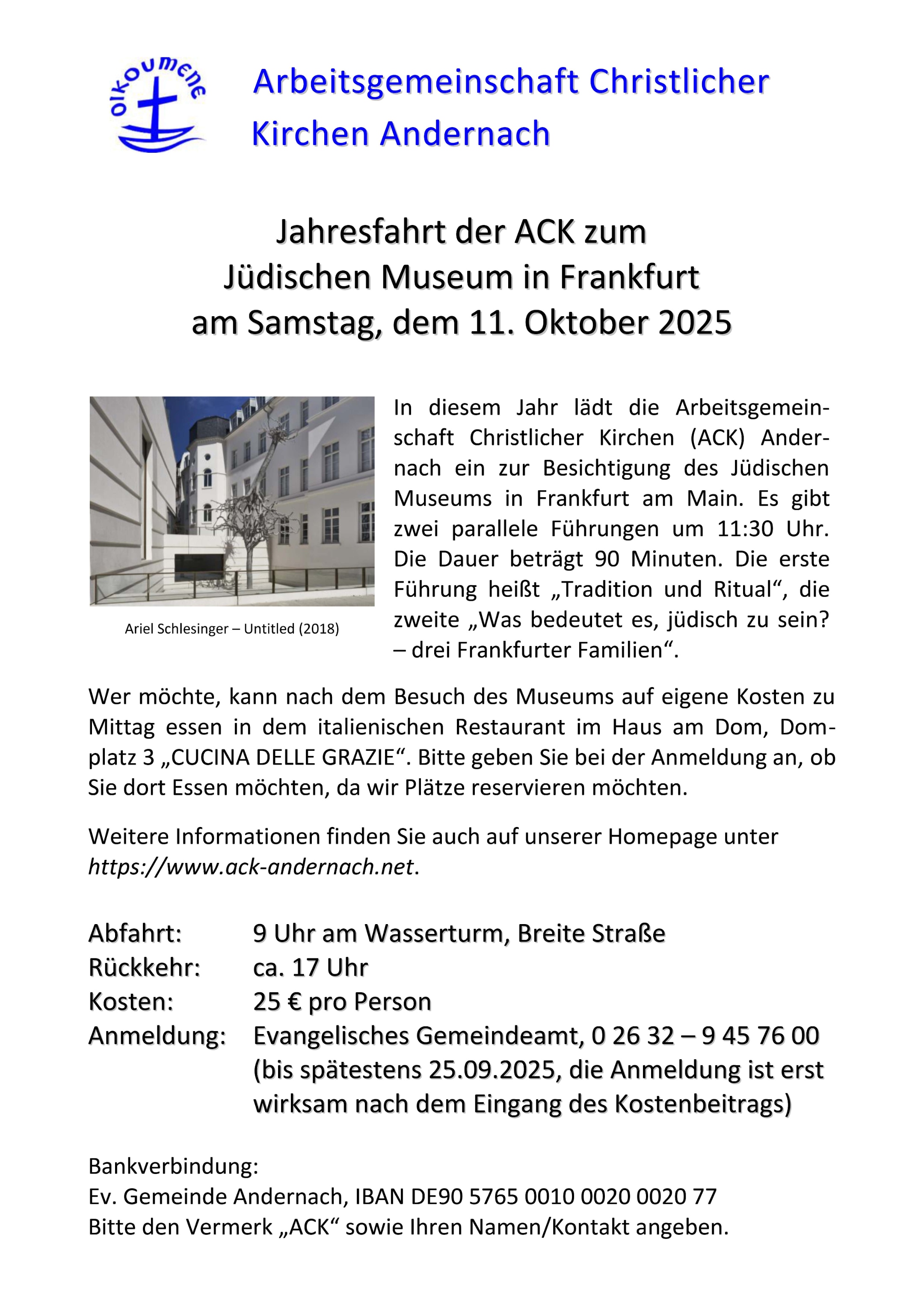 Jahresfahrt der ACK