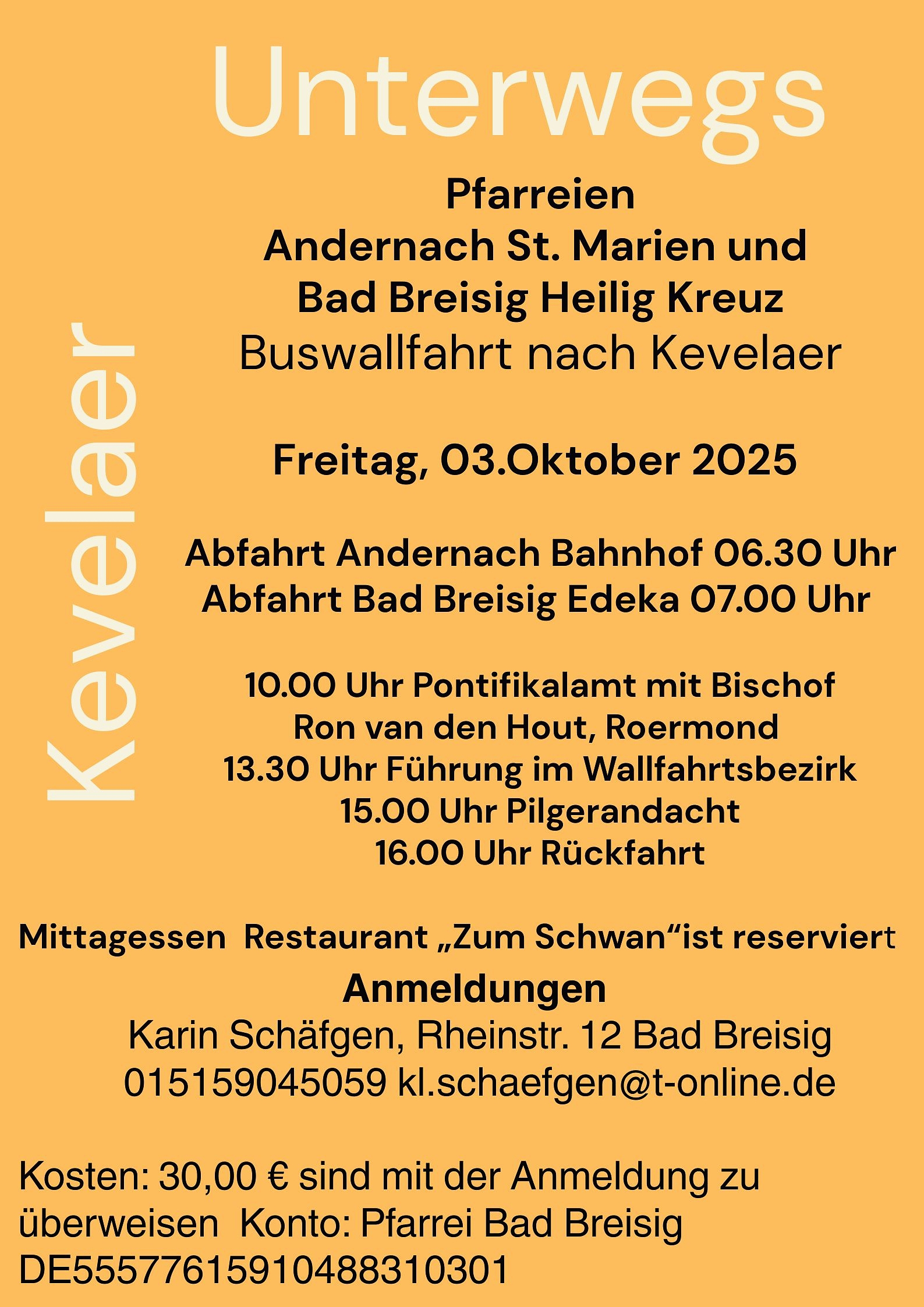 Wallfahrt nach Kevelaer